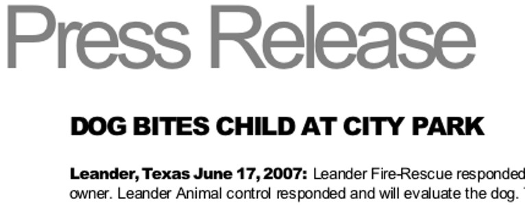 Big News From Leander